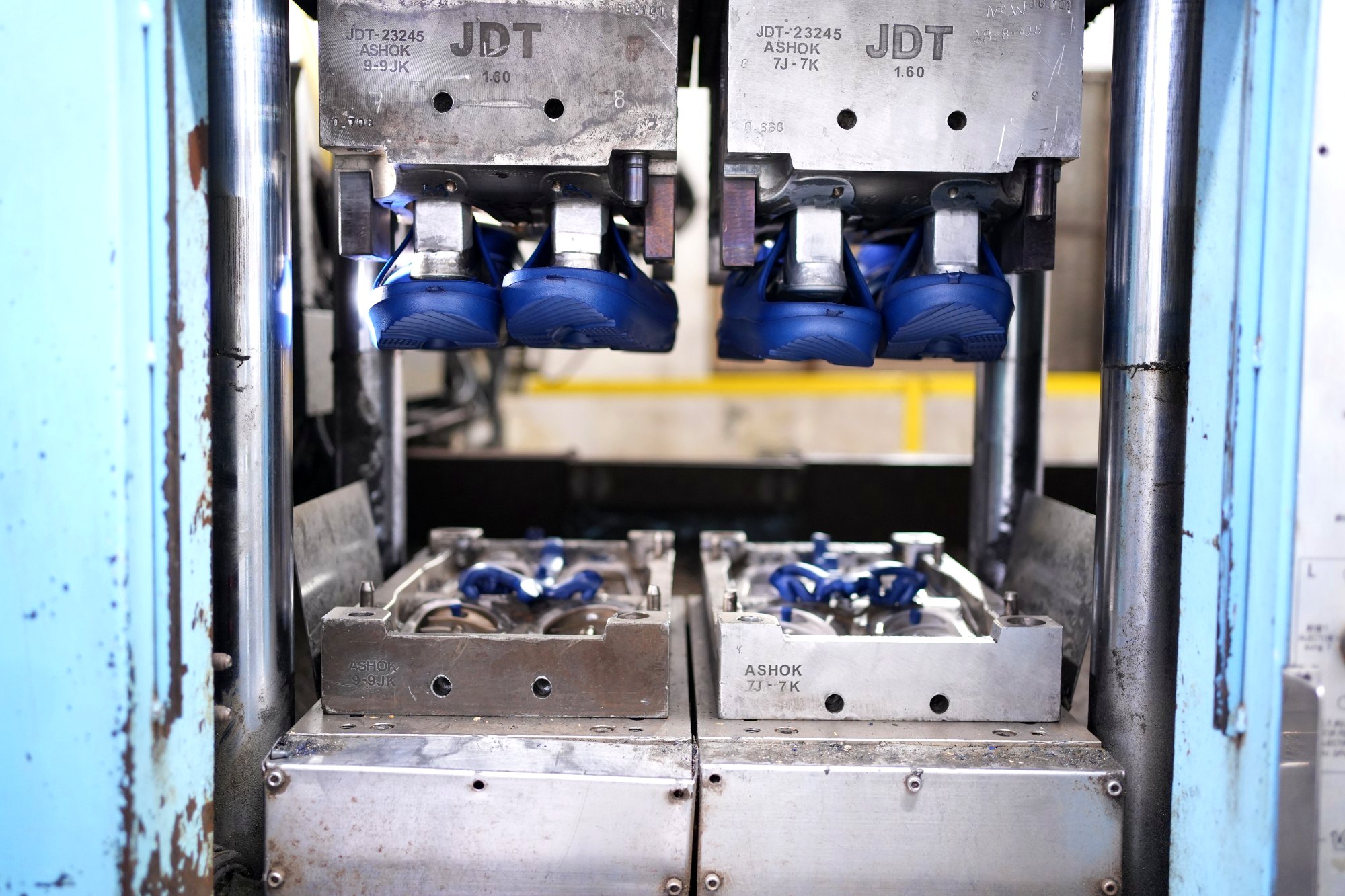 Precision moulds forming Belgi sandals